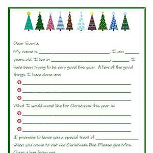Gratis printables voor kerst: brief aan de kerstman