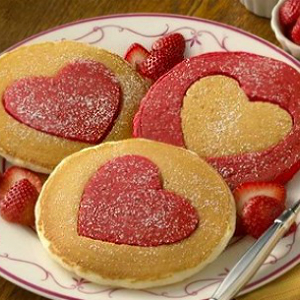 Valentijn-ontbijt recepten: pannenkoekjes