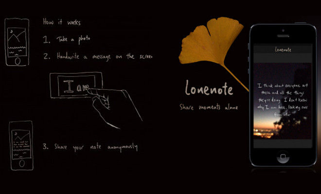 Lonenote: anonieme foto-app