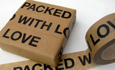 Plakband met liefde: packed with love